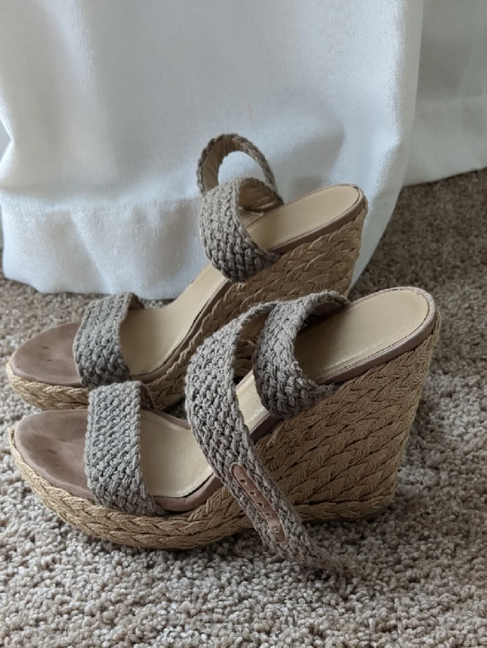 Stuart Weitzman Alexa Braided Espadrille Wedge size 8 - Picture 2 of 6
